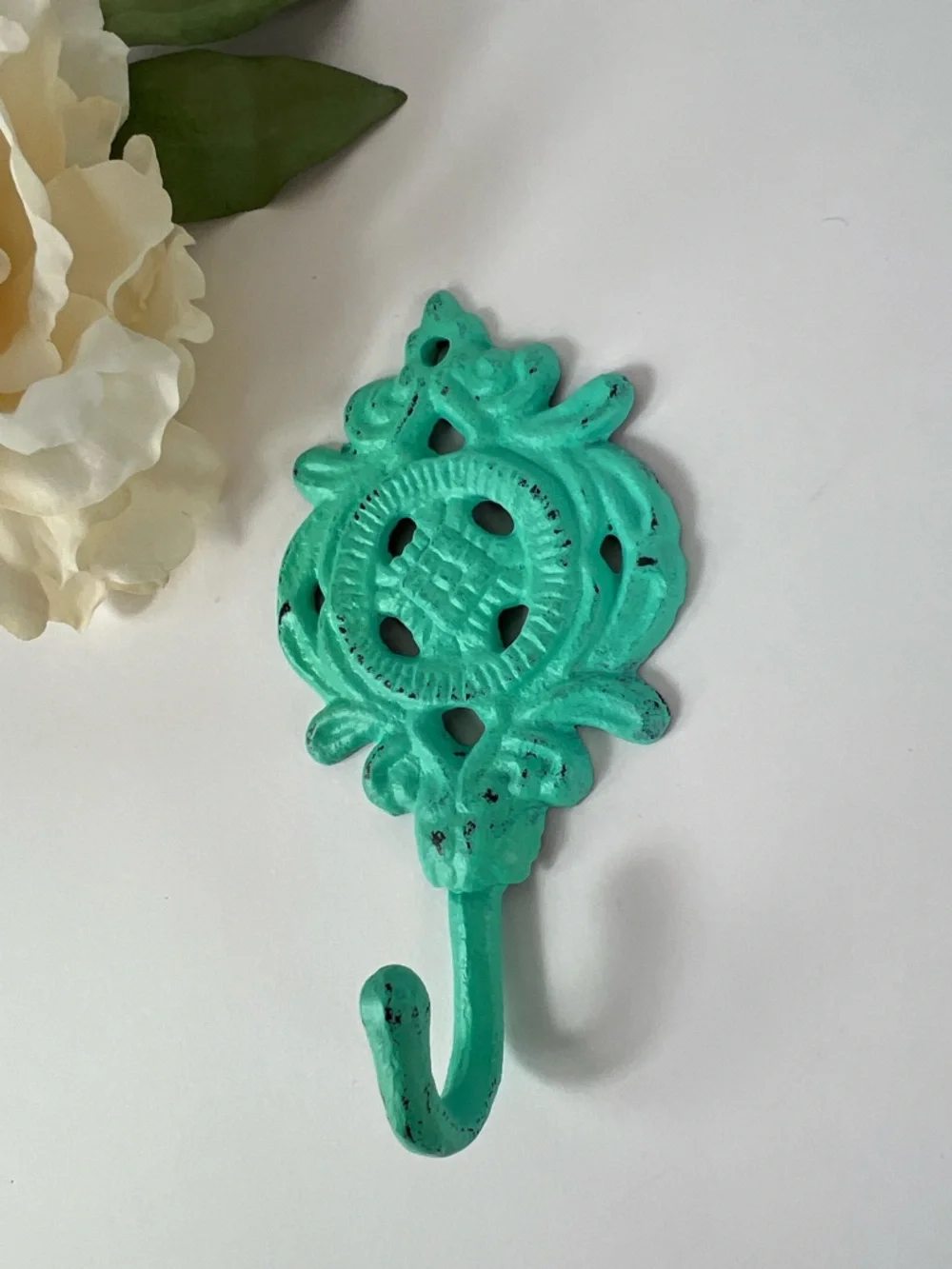 Turquoise Decorative Wall Hook - Home Wall Decor Flower Hook